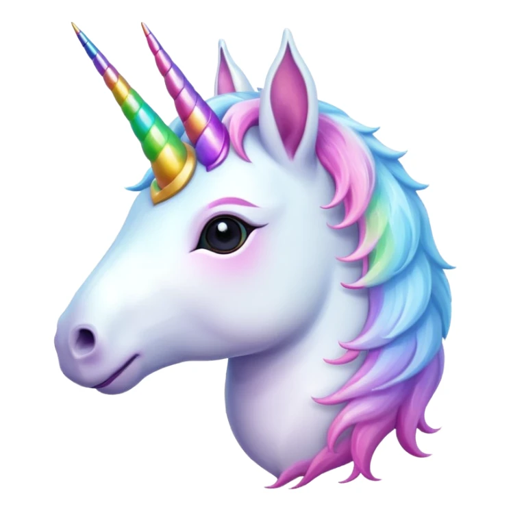 unicorn head, cute sticker