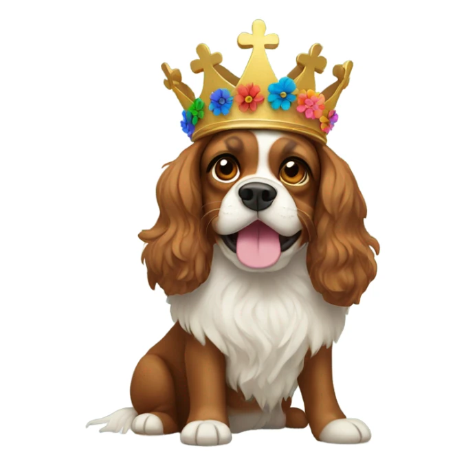 king Charles and flower on the had sticker