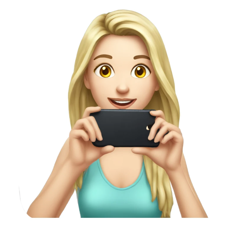 casual girl momento mirror with phone 16 sticker