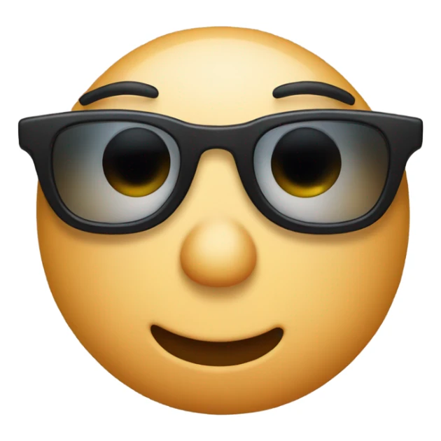 Blushed faced emoji peeking with sunglasses  sticker