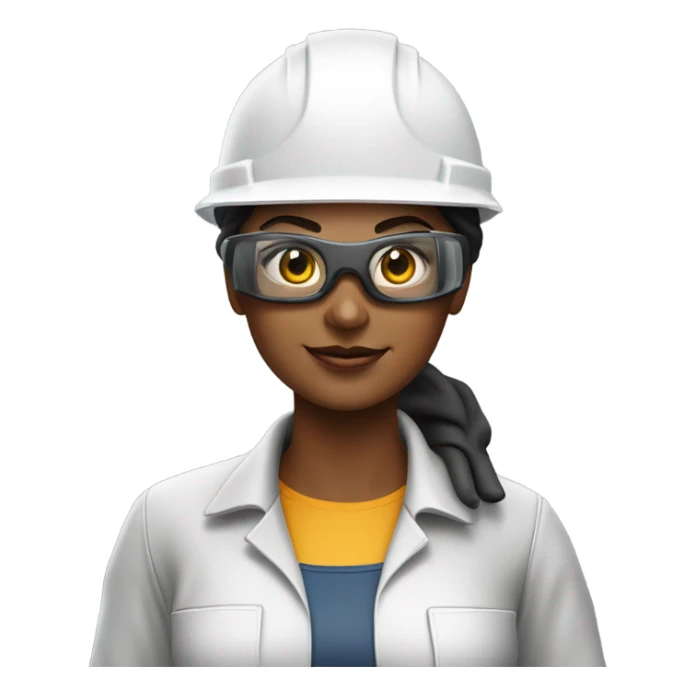 realistic AR/VR industrial woman sticker
