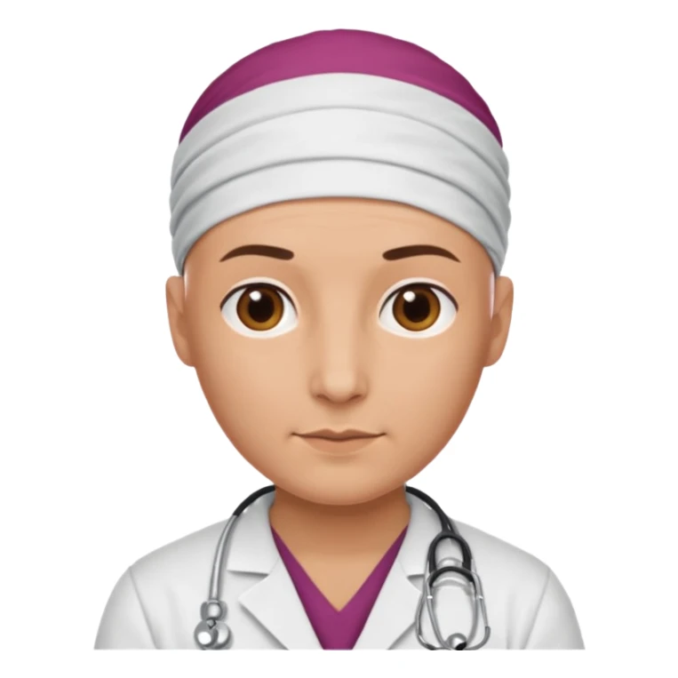 bald doctor with head bandanna sticker