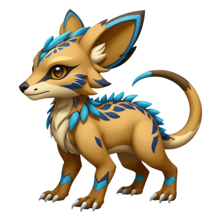 Rare realistic exotic cute epic pretty beautiful handsome gorgeous aesthetic colorful vibrant Vernid-Protogen-Primagen-Wickerbeast-species-Fakemon-creature by LiLaiRa, beautiful intricate markings, full body sticker