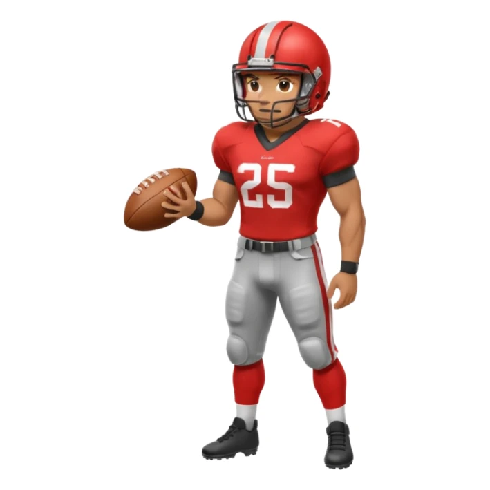 High resolution full body of a football player sticker