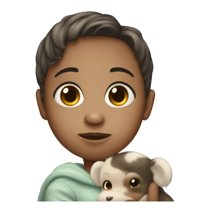 Diddy missing girl with murky hair while holding a baby sticker