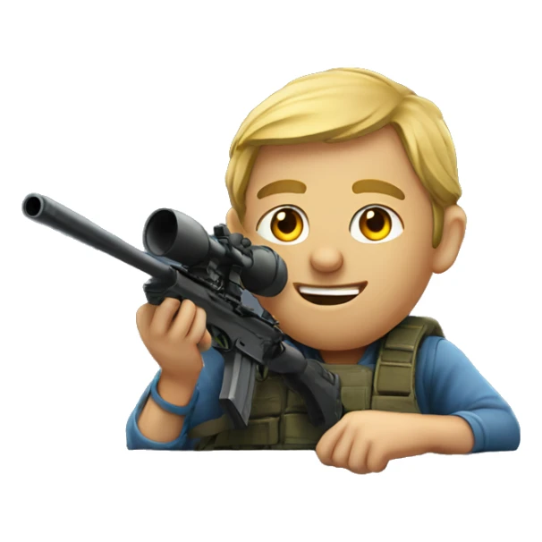 professional sniper on a roof sticker