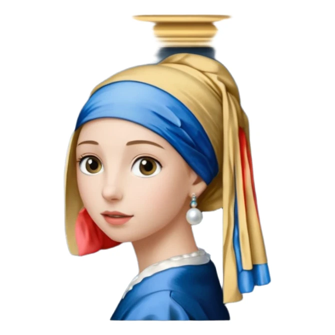 girl with a pearl earring in painting frame
















 sticker