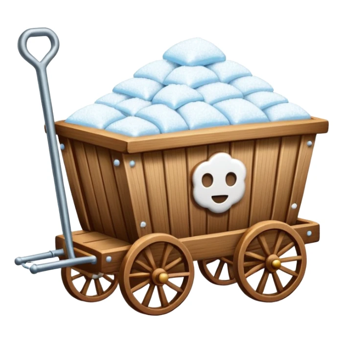 train cart carrying sugar sticker