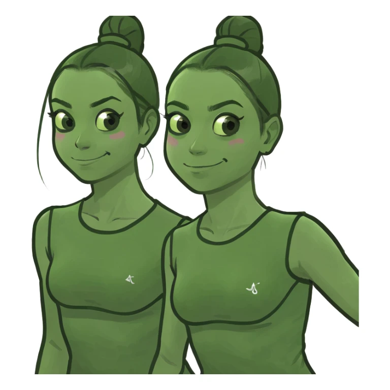 5 chicas haciendo gimnasia sticker