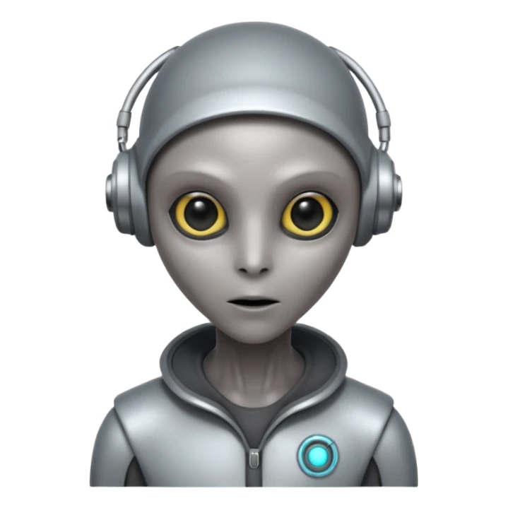 gray aliens look alike humans but very tech sticker