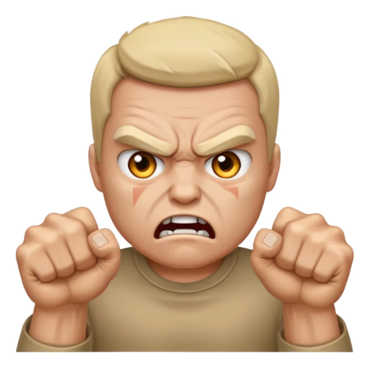 Animosity - strong hostility or ill feeling toward someone with angry gestures sticker