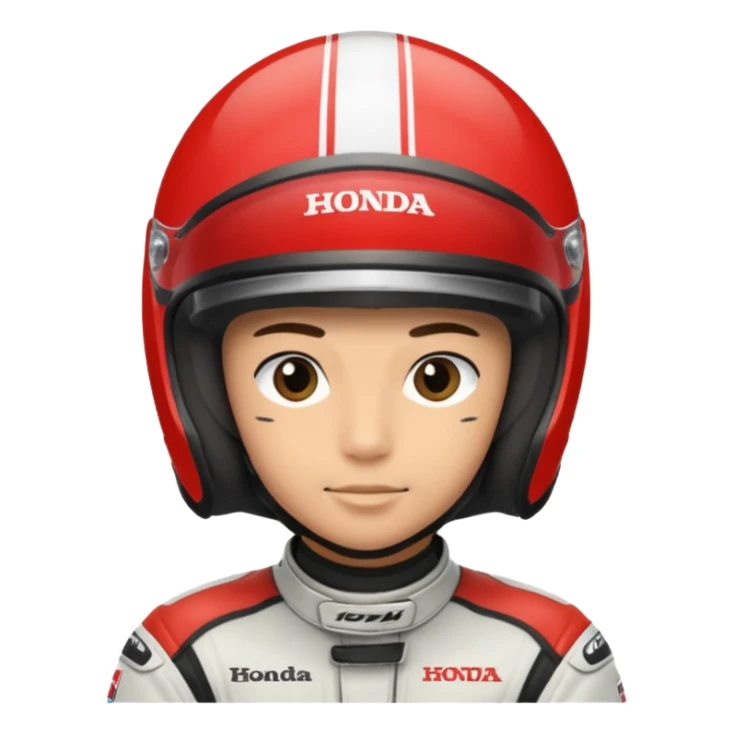 honda motorcycle racer with full face helmet sticker