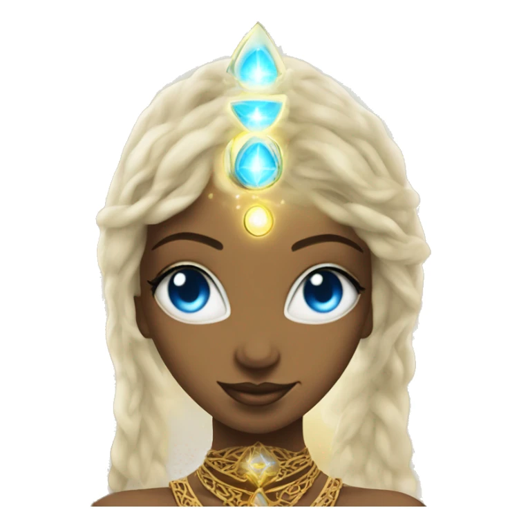 Pleiadian radiant glowing diva woman female third eye sticker