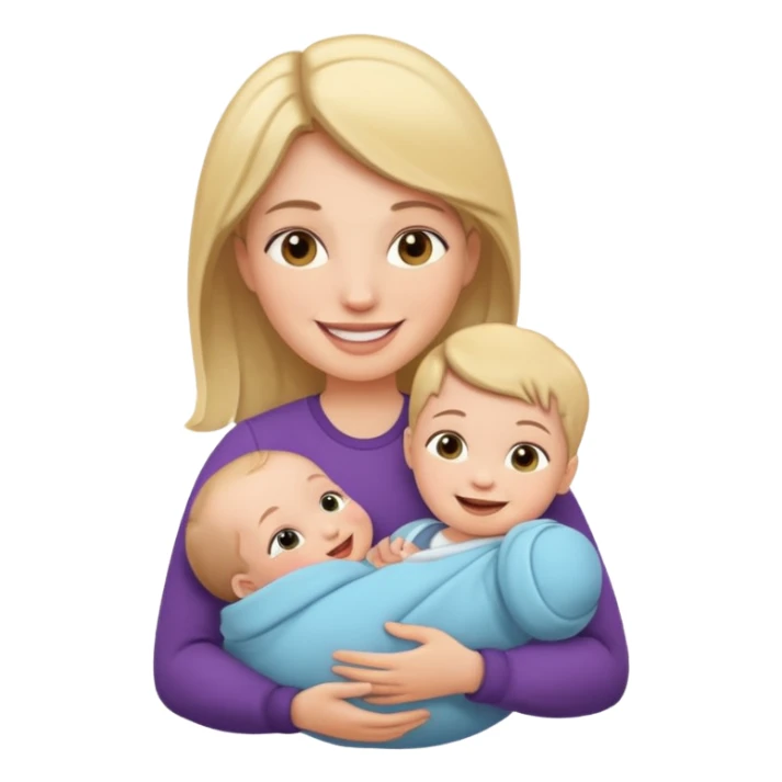 Mom holding baby sticker