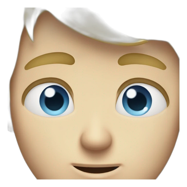 blond blue eye guy sad saying goodbye sticker