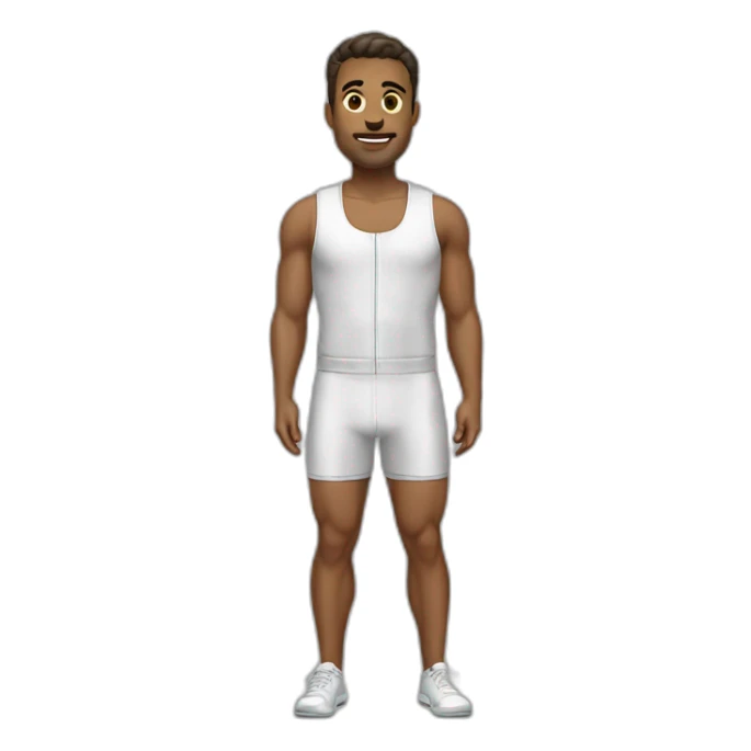 vintage gym suit for white men sticker
