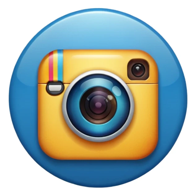 A high-resolution 2D icon of an Instagram-style verified badge.  sticker
