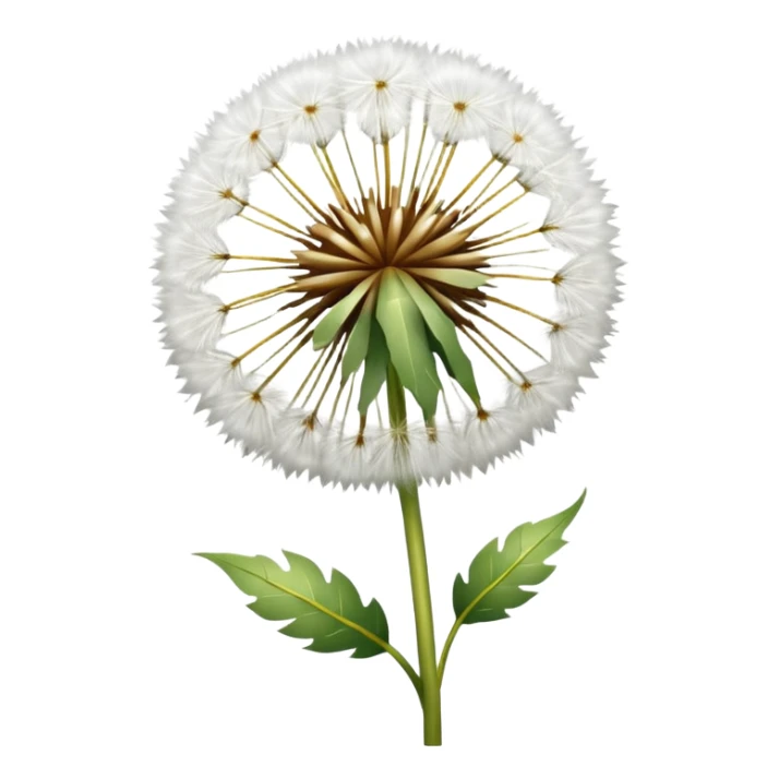 Dandelion flower emoji in white colour looks aesthetic edit better different styles types  sticker
