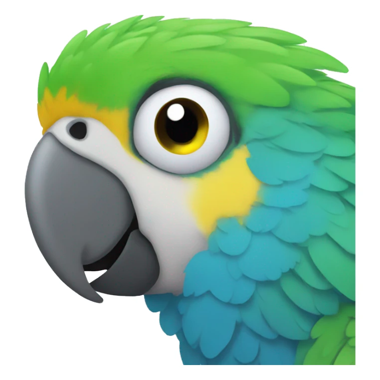 Parrot with yellow nose and blue skin sticker