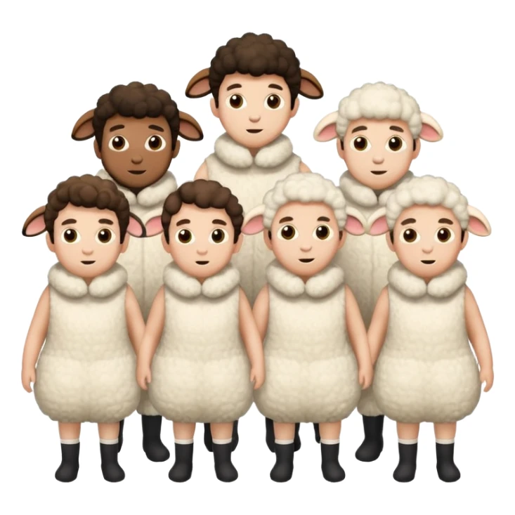 Só quero 5 pessoas vestidas de ovelhas  sticker