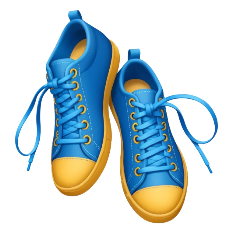 make an emoji of blue shoe laces only sticker