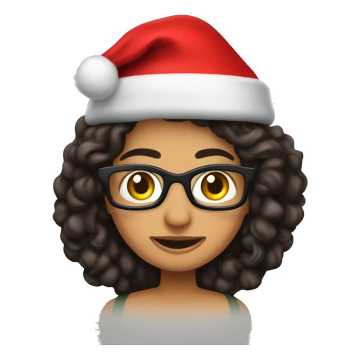 governor of Puerto Rico Jenifer Gonzalez with Santa’s hat sticker