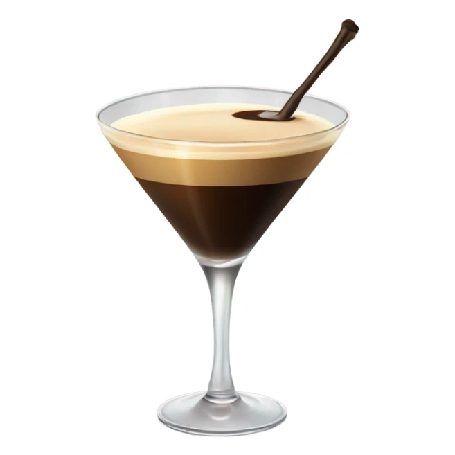 Espresso martini in tall glass sticker