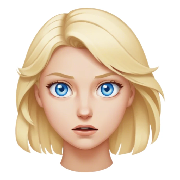 Blond woman with Blue eyes in a brawl sticker