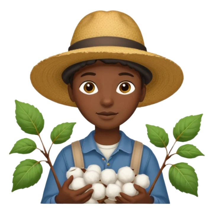Black person picking cotton sticker