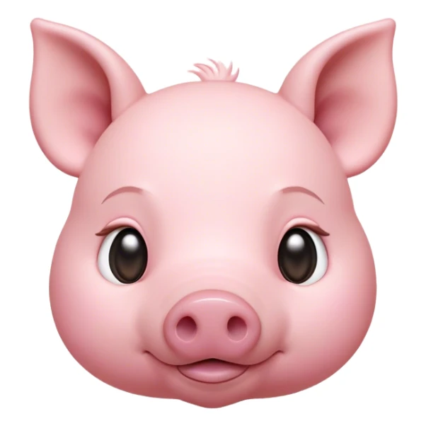Cinematic Noble Piglet Portrait Emoji, Poised and regal, with a tiny, delicate build and a soft, smooth rosy-pink hide, deep-set soulful beady eyes, Simplified yet sharp and sophisticated features, highly detailed, glowing with a gentle, dignified glow, high shine, intelligent and endearing, stylized with an air of miniature nobility, focused and attentive, soft glowing outline, capturing the essence of a watchful and confident little piglet, so majestic it feels as though it could scamper out of the screen with effortless authority! sticker
