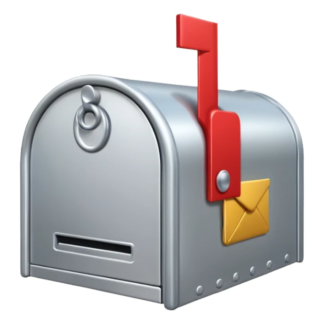 silver mailbox front sticker