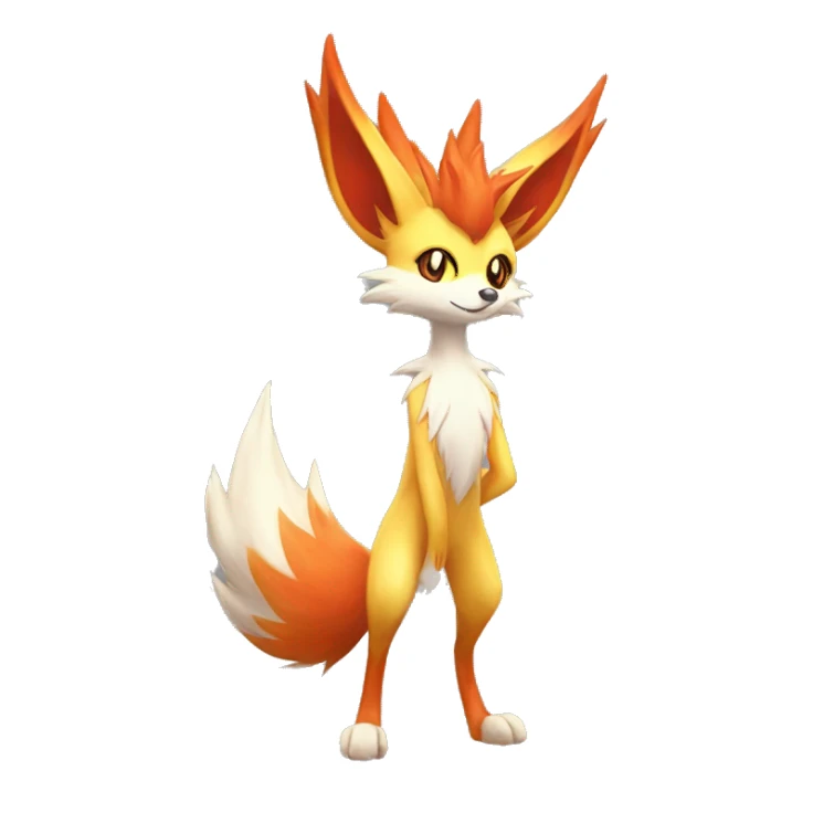  Delphox-Braixen-Fennekin-Fakemon Full body sticker