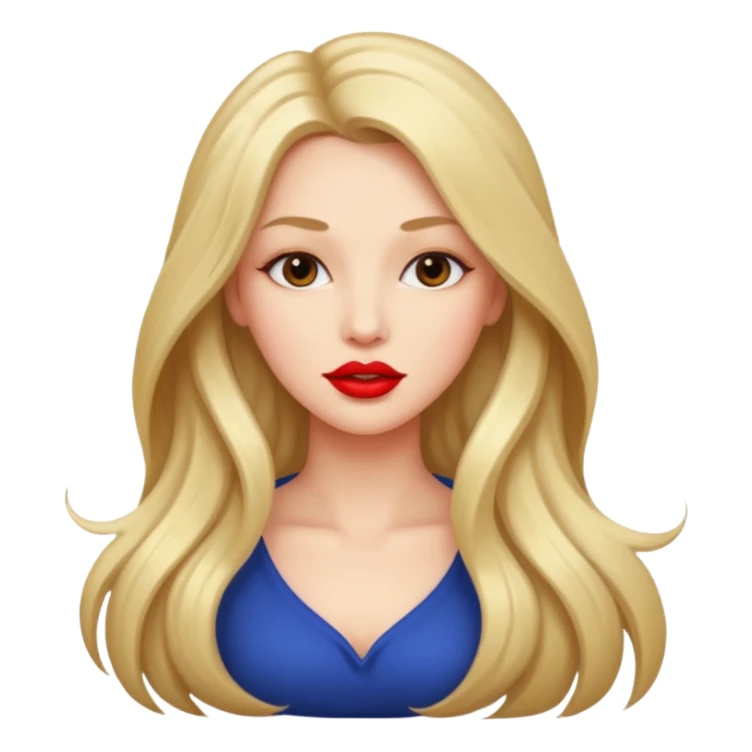 Hot girl with long hair sticker