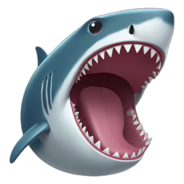 shark mouth wide open sticker