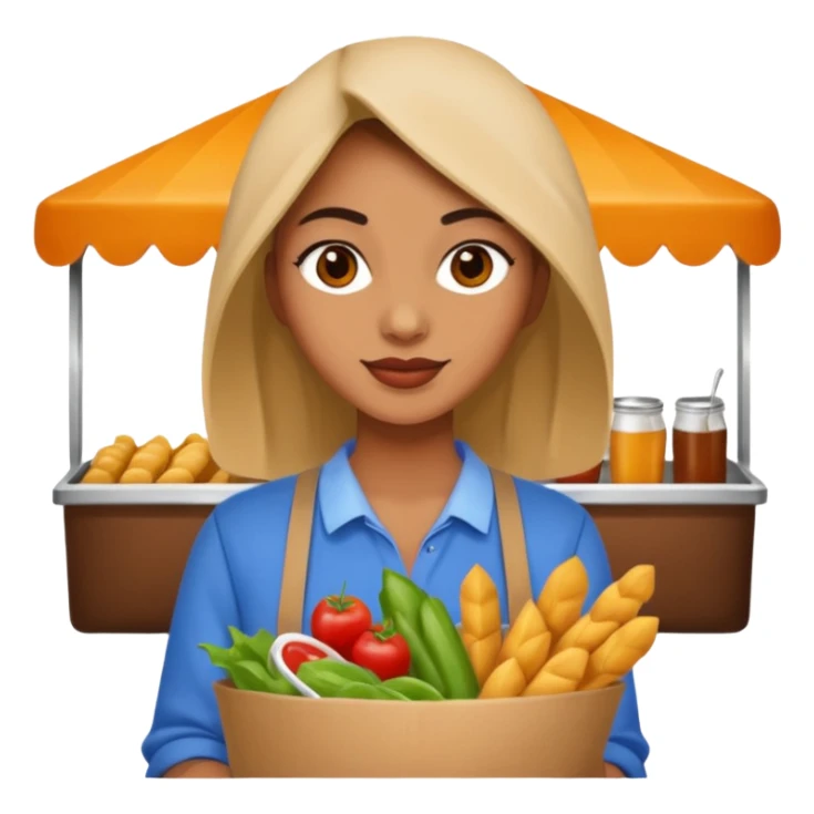 Street Food Shopper woman  sticker
