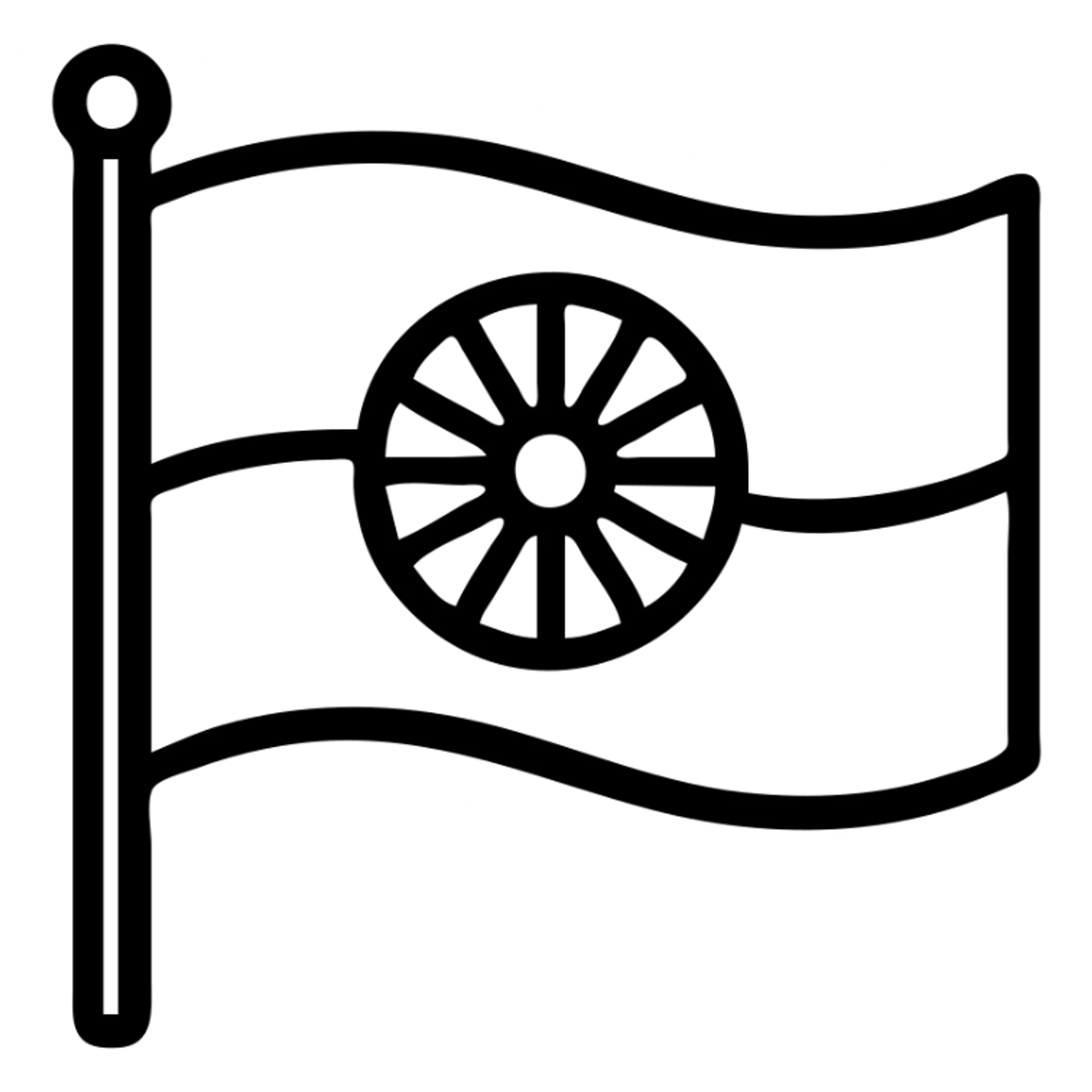 bandera gitana, colores tradicionales, estilo icono simple sticker