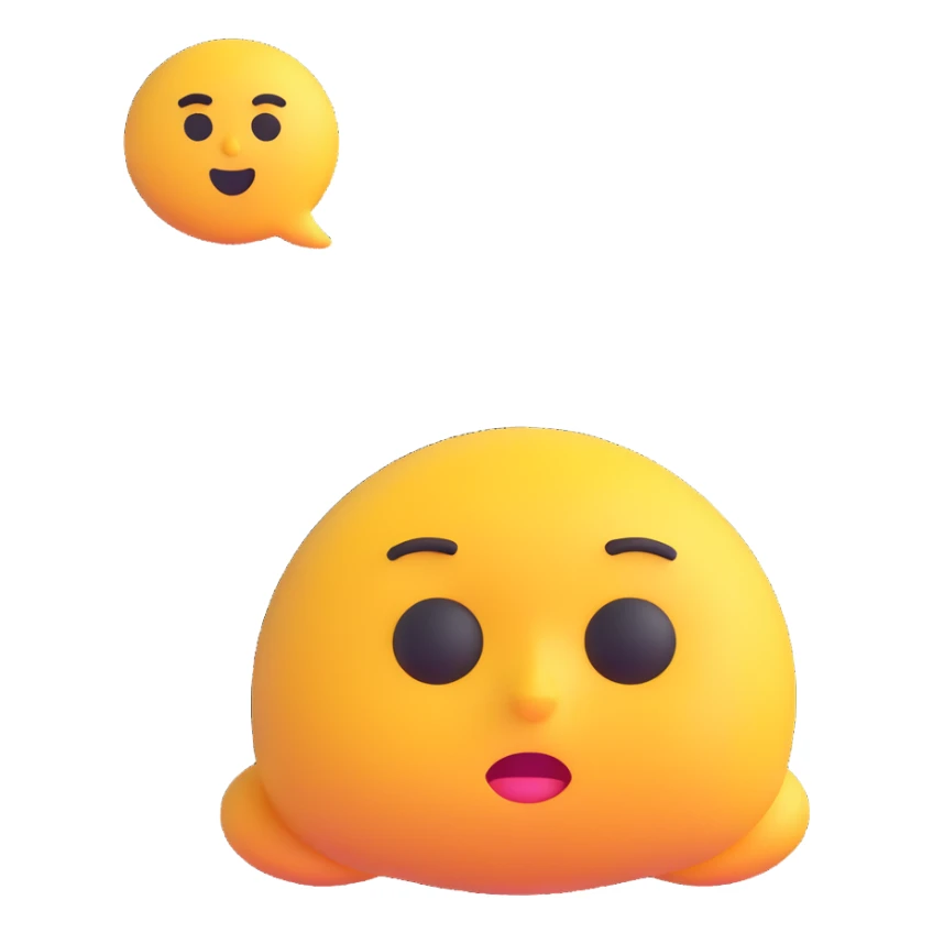 bored exhausted emoji lying down, heavy eyelids, mouth slightly open, thought bubble containing 'pfff…', representing 'la flemme' extreme laziness sticker