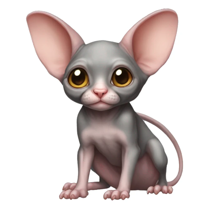 Cute Bat-Sphynx-Rat-Mouse-Rodent-Hybrid full body sticker