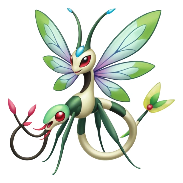 Pheromosa-Cresselia-Flygon-Meloetta-Pokémon-fusion  sticker