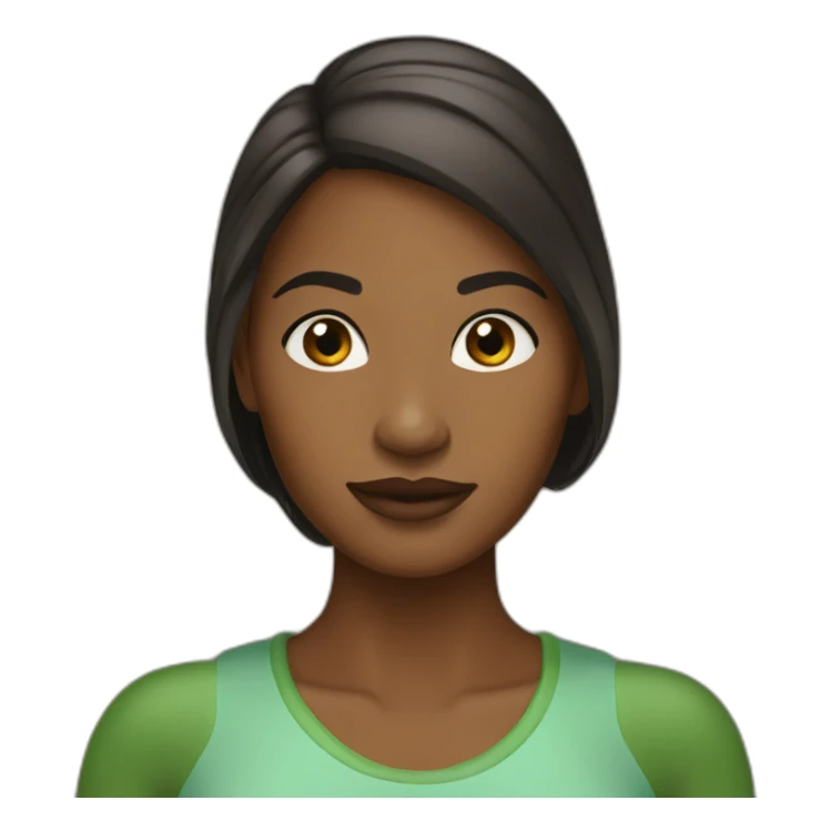 lily pad brown skin women sticker