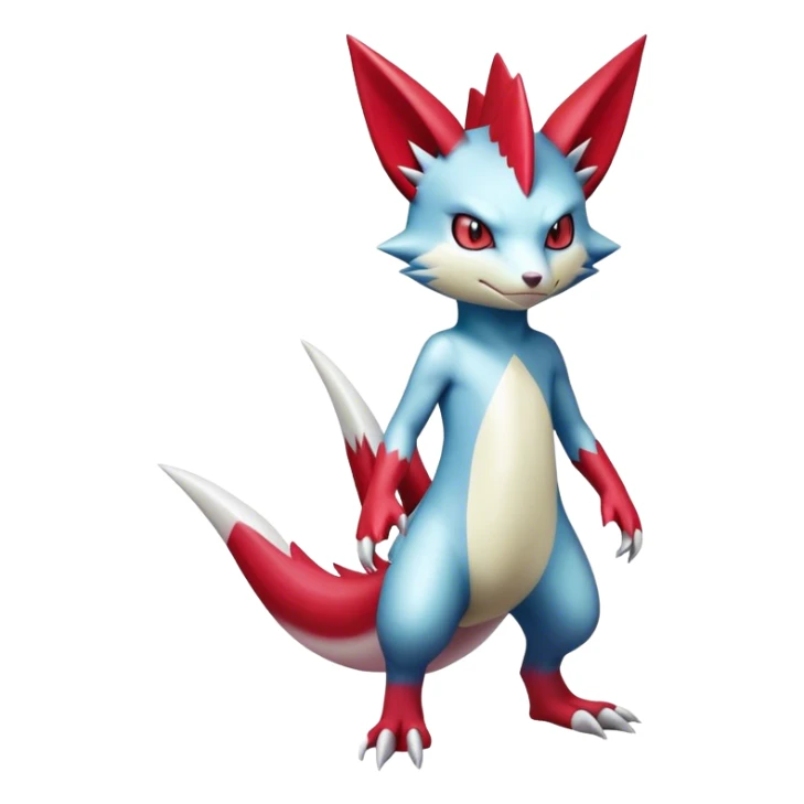 Cool Shiny Digimon-Sneasel-Zangoose-hybrid full body sticker