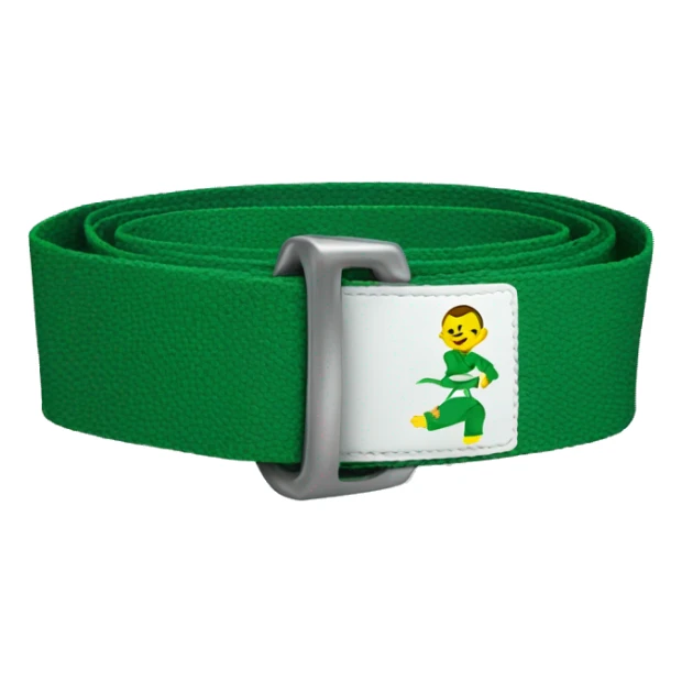 Green judo belt tied sticker