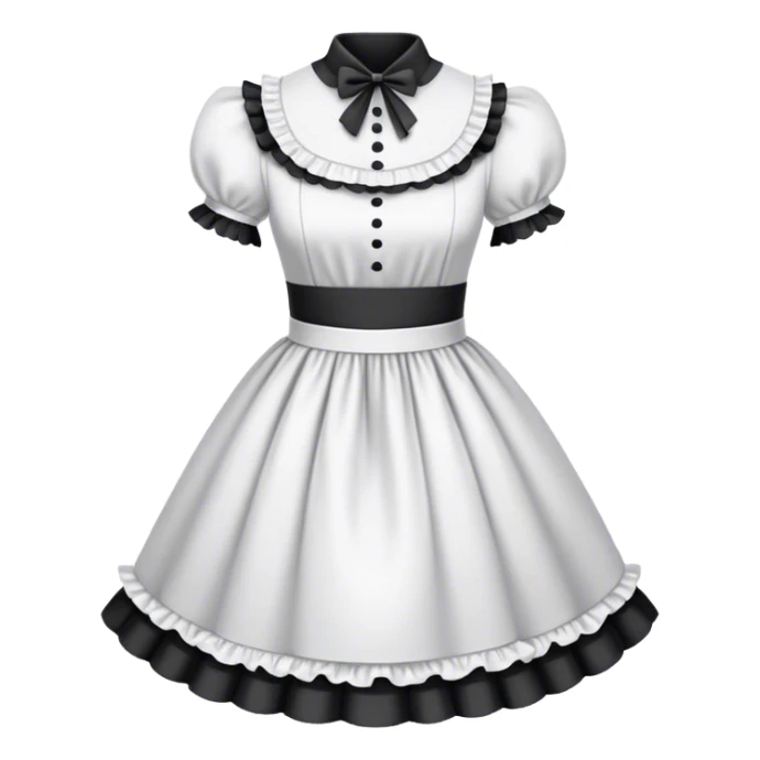 Black and white maid dress sticker