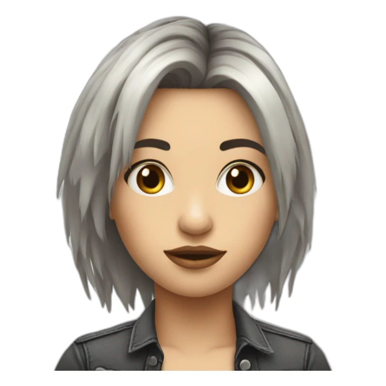 fille avec coiffure grunge sticker