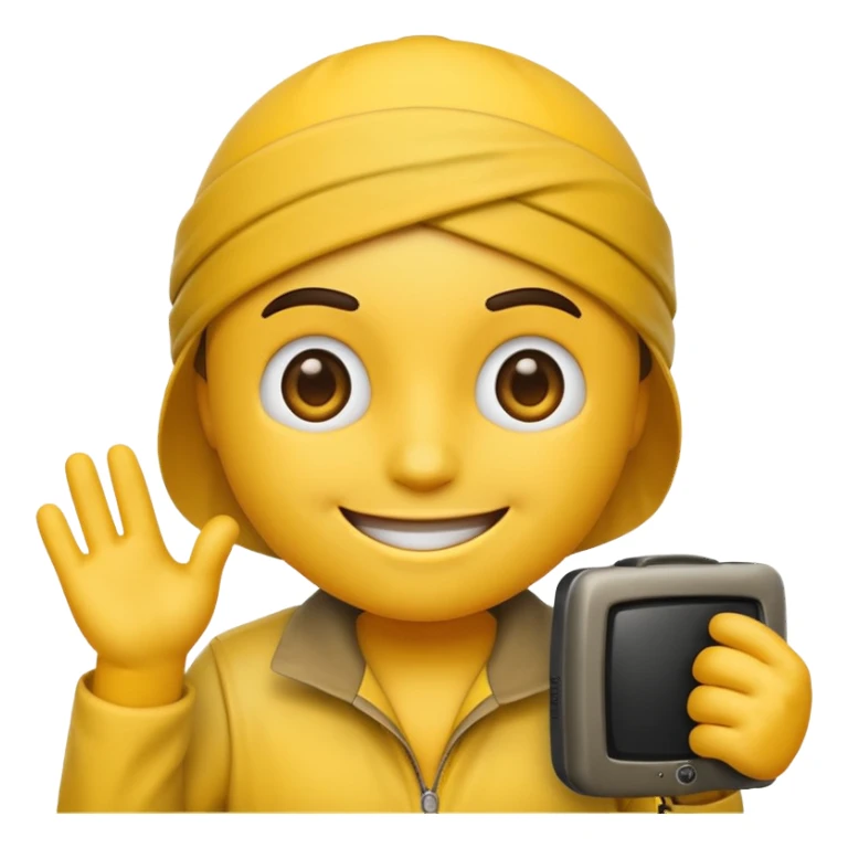 emoji wearing a survivor tv buff sticker