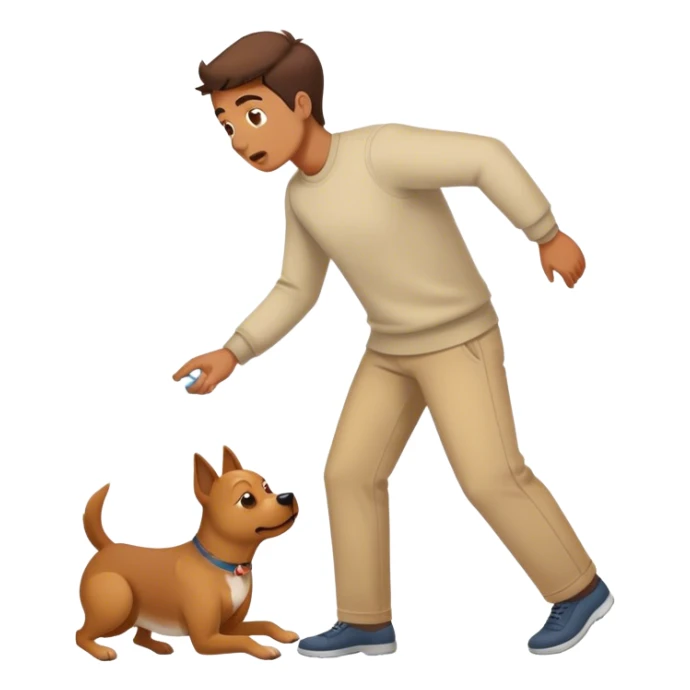 Person farting at their dog sticker