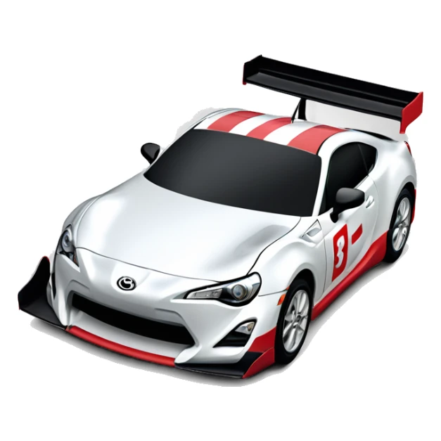 Radio Controlled Toyota 86 shaped like a Formula One race car with exposed wheels  sticker