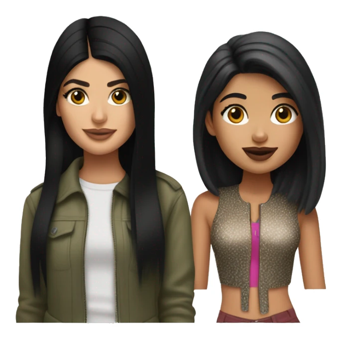 Brunette kylie jenner and bangladesh girl  sticker