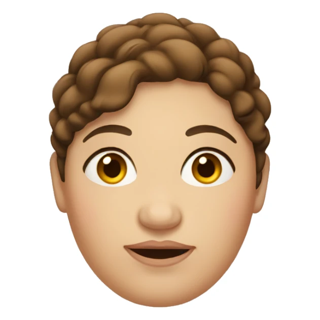 fat-woman with brown hair and brown eyes sticker