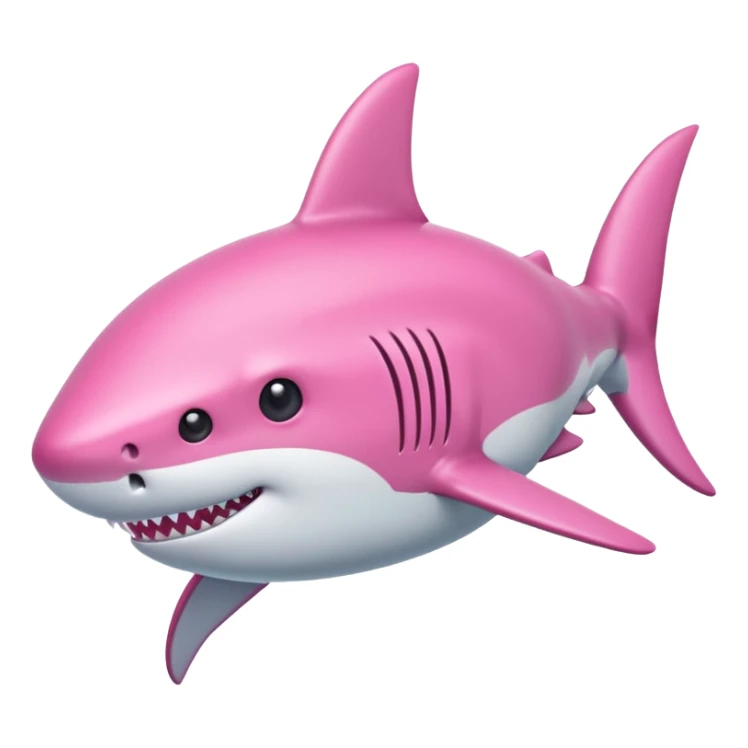 Pink shark with a pink bow on its head sticker